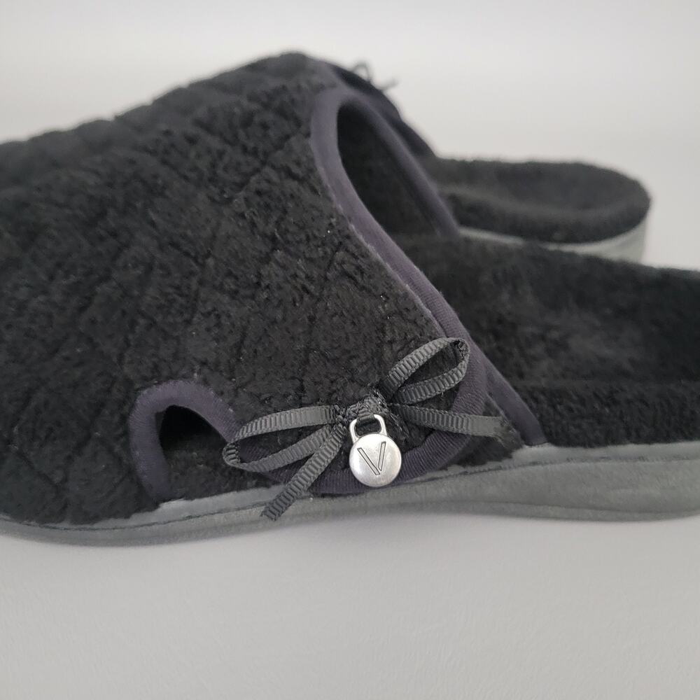 Vionic Womens Orthotic Support Mule Slippers Adilyn Adjustable Black Size 7 - Picture 4 of 11